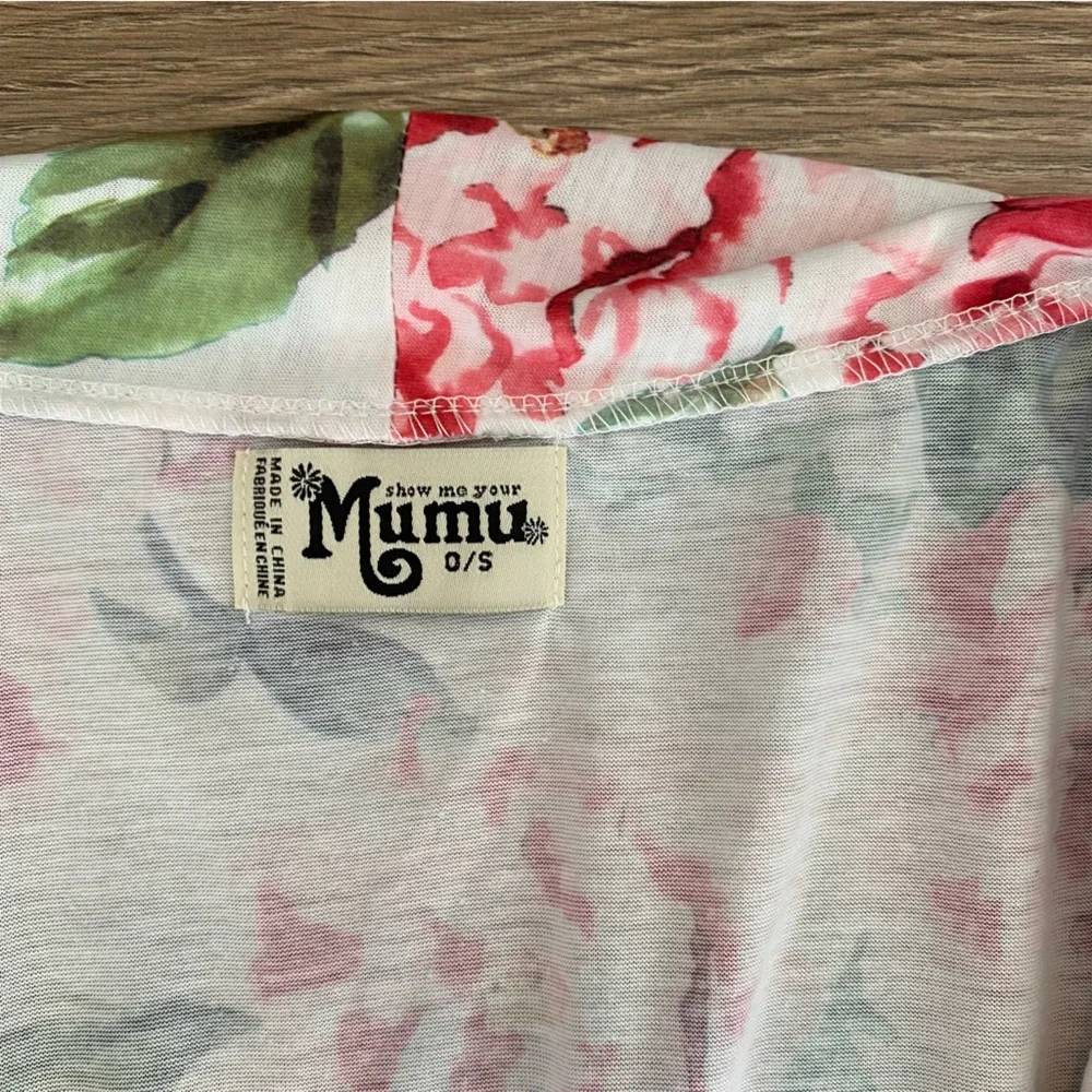 Show Me Your Mumu Pink Floral Short Sleeve Robe - Picture 6 of 7